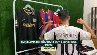 UNBOXING TAILANDESAS 1:1 - RETRÔS BARCELONA E LIVERPOOL 23/24