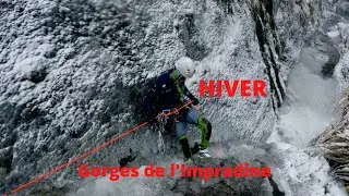 Canyon Gorges de l'Impradine DANS LA GLACE !!! - Canyoning Cantal - Pas de Maoumoulit - Hiver - 2022