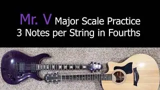Major Scale Backing Track and Key is in Fourths