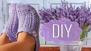 Вяжем носки следки крючком. How to crochet socks