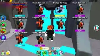 Выбиваю нового ГОДЛИ Auqatitan на 1 миллион 🍋 COIN-ов Toilet Tower Defense Roblox 2024.07.29