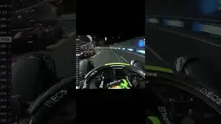 Lewis Hamilton Yeets a Bollard in the Las Vegas GP #f1