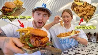 My BRITISH fiancé tries EXTREME Australian food for the first time...