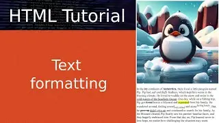 HTML text formatting tutorial