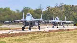 SERBIA AIR FORCE MiG-29 DOGFIGHT, TAKEOFF & LANDING | ZASTAVA 2024 Military Exercise
