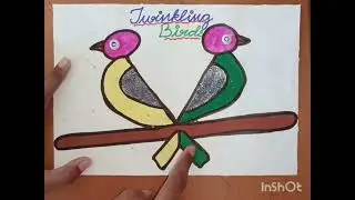 Drawing Of Twinkling Birds