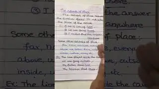 Adverbs-3, The adverbs of Place, kinds of adverbs