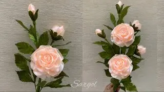DIY Satin Ribbon Rose flowers | How to make ribbon rose | Decorative flowers