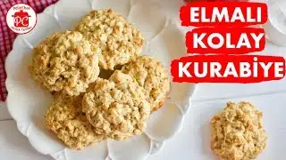 KOLAY ELMALI KURABİYE - YULAFLI ELMALI KURABİYE TARİFİ - ELMALI KURABİYE ŞEKİLLERİ