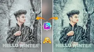 Hello Winter Photo Editing 2023 || Winter Photo Editing PicsArt || Winter Snowfall Photo Editing