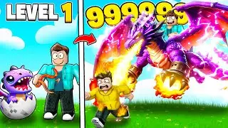 TRAINING MY DRAGON TO BE GODLY IN ROBLOX!!