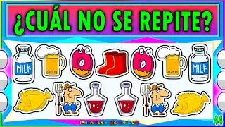 ¿CUÁL No Tiene PAREJA? 👫 Ejercita La Concentración y La Memoria 🎲 PASATIEMPOS Digitales