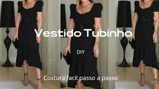 🧵DIY Como fazer Vestido Tubinho Preto_Costura fácil Passo a Passo p iniciante Gisleide Novelo final