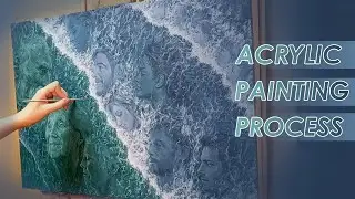 ACRYLIC PAINTING PROCESS // Процесс написания картины 