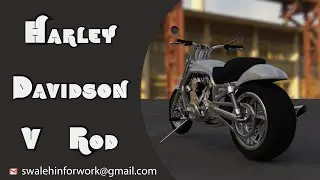 Harley Davidson V Rod 3D Model Reel