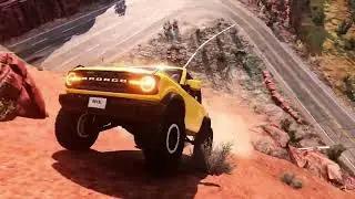 The most passable Jeep failed on the toughest slope in Arizona in BeamNG.Drive.