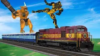 जादुई ट्रेन रोबोट विशाल राक्षस Jadui Train Robot Vs Vishal Rakshas Comedy Video Hindi Kahaniya