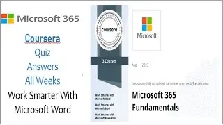 Work Smarter with Microsoft Word, All Weeks Quiz Answers #coursera  #courseraquizanswers