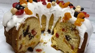 Кекс с сухофруктами 😋 КЕКС НА КЕФИРЕ ✅РОЖДЕСТВЕНСКИЙ КЕКС