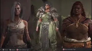 Diablo IV Female Character Creation Druid and Necromancer All Customization Options