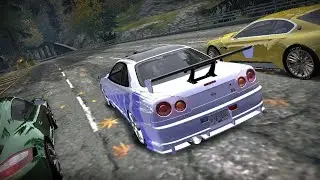 NFS Most Wanted Paul Walker's Nissan Skyline R34 GTR  JunkMan Tuning  Top Speed 376 KMH