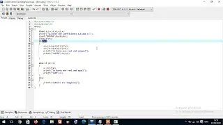 Program to find roots of quadratic equation in C language