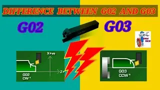 DIFFERENCE BETWEEN G02 AND G03 CODE OF CNC || cnc code || cnc G02 code || cnc G03 code || circular