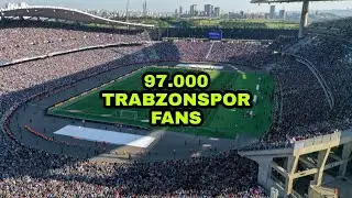 97.000 TRABZONSPOR FANS İN OLİMPİYAT STADİUM ~ 61. MİNUTE PYRO SHOW