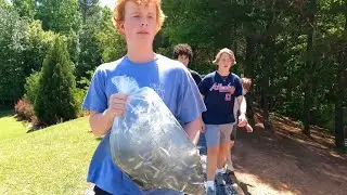 STOCKING OUR POND WITH 3000 SHINERS
