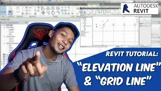 REVIT BEGINNER`s TUTORIAL #2 - Elevation Line & Grid Line (Architecture)