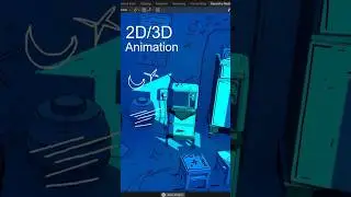 Grease Pencil Animation - Stylized TV Room