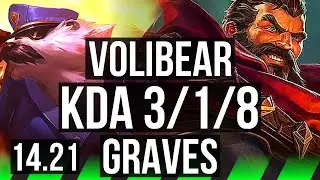 VOLIBEAR vs GRAVES (JGL) | 3/1/8 | EUNE Master | 14.21
