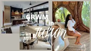 FULL GRWM IN TULUM, MEXICO | MAKEUP + OUTFIT | AIRBNB TOUR |