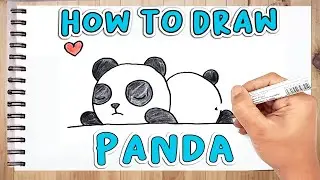 CUTE PANDA DRAWING | HOW TO DRAW A PANDA EASY STEP BY STEP - BOXLINE