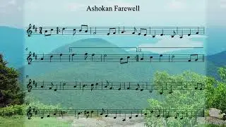 Ashokan Farewell (D Major) (FREE PIANO BACKING TRACK) (With treble clef score)