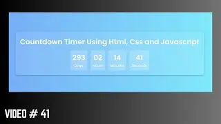 Responsive Countdown Timer using HTML, CSS & JavaScript ⏳ | Easy Tutorial