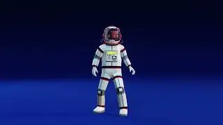 3d  astronaut in a spacesuit - demo animations. Made in Blender 3D for Unity store.