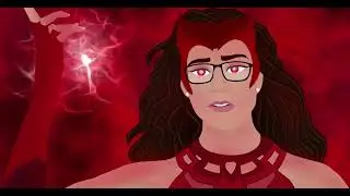 Drawing myself as Wanda (WandaVision Art Timelapse)