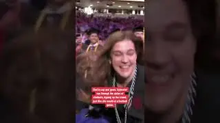 #watch U of #sc #student  #mascot walks across the #graduation stage wearing her Cocky feet #shorts