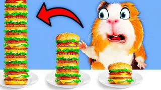 100 Слоев еды Челлендж от Бузи и Кузи - Делаем Рандомный Бутерброд - Свинка Бузя Челлендж