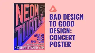 BAD Design To GOOD Design - Concert Poster in Affinity Designer 2 | Speed Art