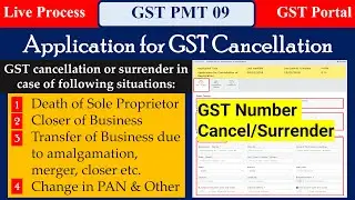 GST Registration Cancellation | Surrender | How to cancel GST registration | Surrender GST Number