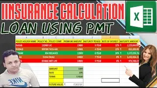 INSURANCE CALCULATION (Loan Using PMT) 🧮 IN MICROSOFT EXCEL  #microsoftexcel