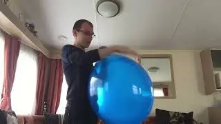 Qualatex 16 inch blue crystal balloon blow to pop btp b2p q16
