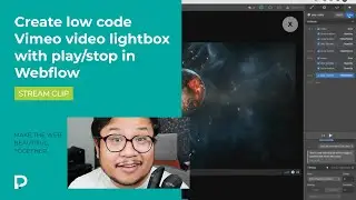 How to set up a customized low code Vimeo video lightbox with play/stop in Webflow — (Tutorial 2021)