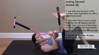 Shape Stretch Flexibility Exercise #8 Laying spread leg stretch