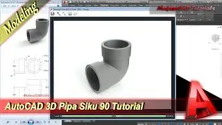 Belajar Autocad 3 Dimensi Pipa Siku 90 Tutorial Bahasa Indonesia Latihan 5