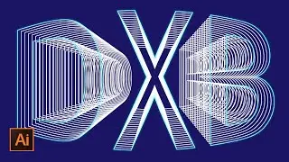 3D Blend Text Effect in Illustrator using Object Blend | DesignMentor
