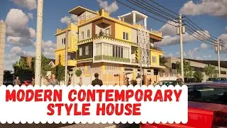 MODERN CONTEMPORARY STYLE HOUSE-Beautiful EXTERIOR-Terrace Pergola etc.