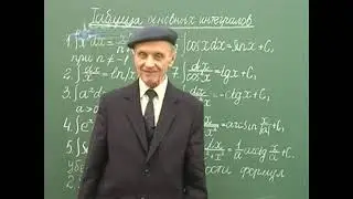 Лекция 2 Таблица основных интегралов